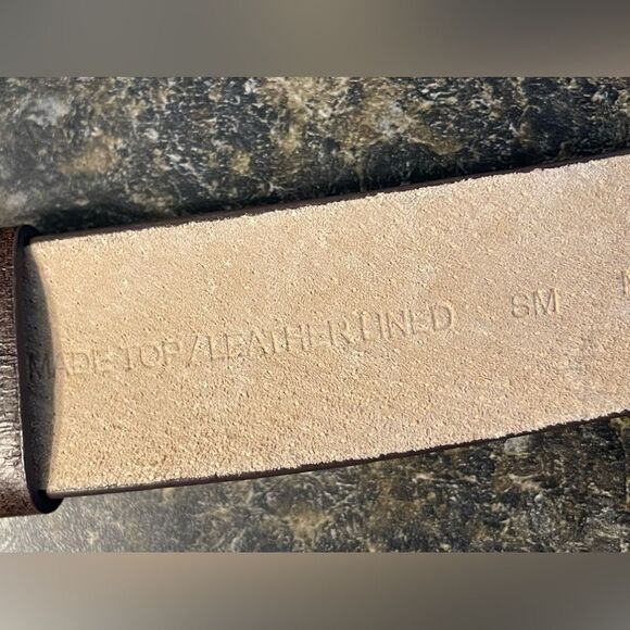 Chico's Vintage Brown Boho Cabochon Studded Belt Size SM - Picture 7 of 10